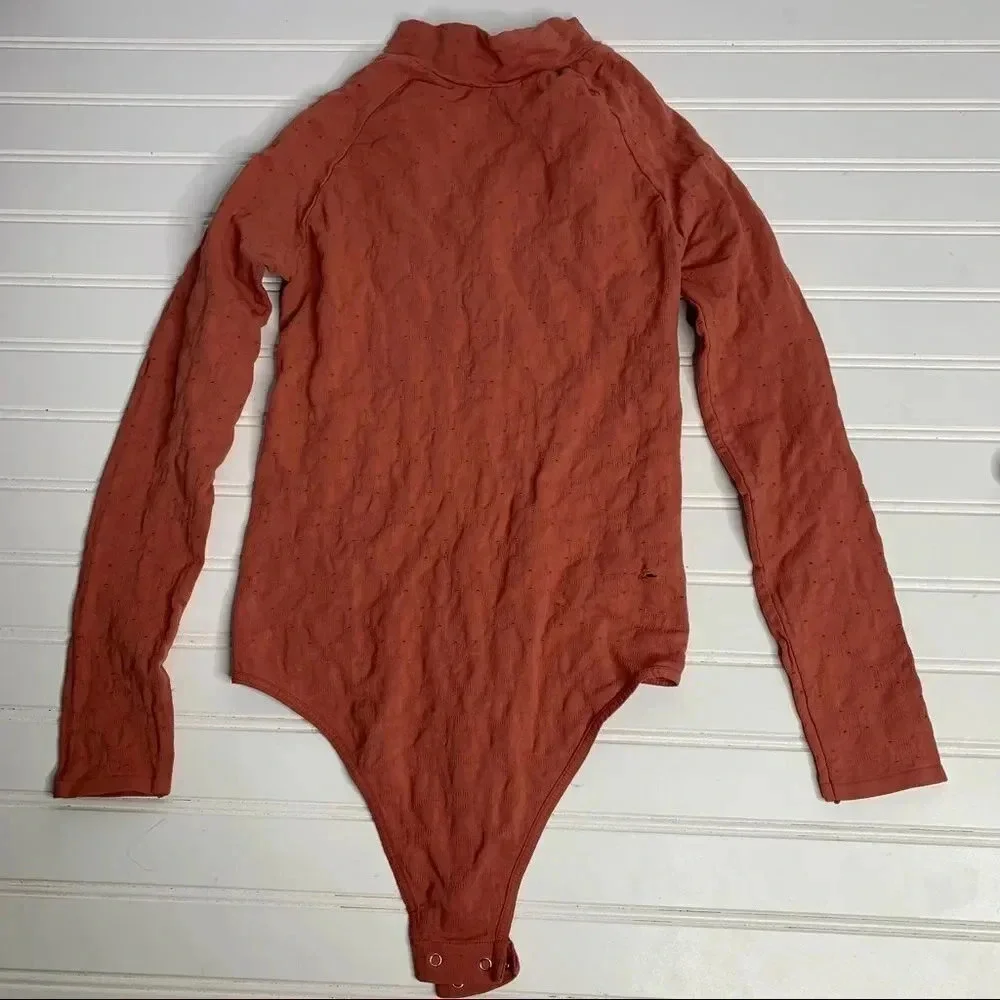 Free People Intimately Seamless Mock Neck Eyelet Bodysuit